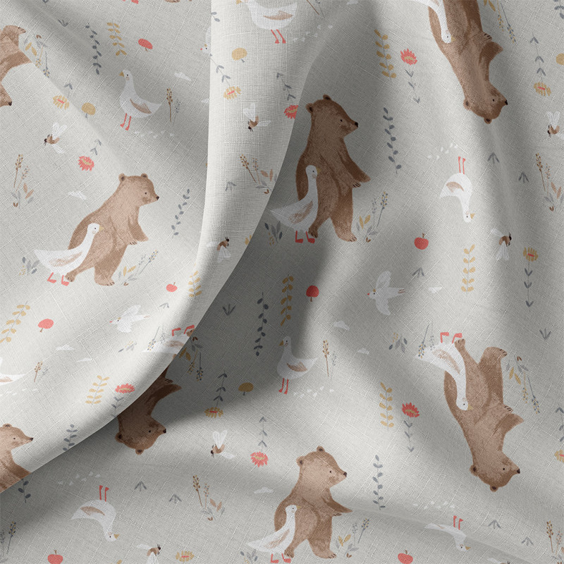 Printed Cotton NOMINOE Green / Brown